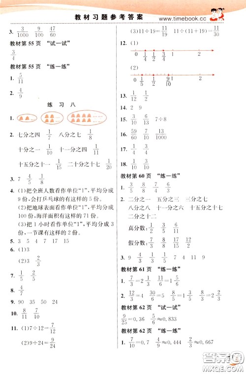 2020年小学创新一点通数学五年级下册苏教版参考答案