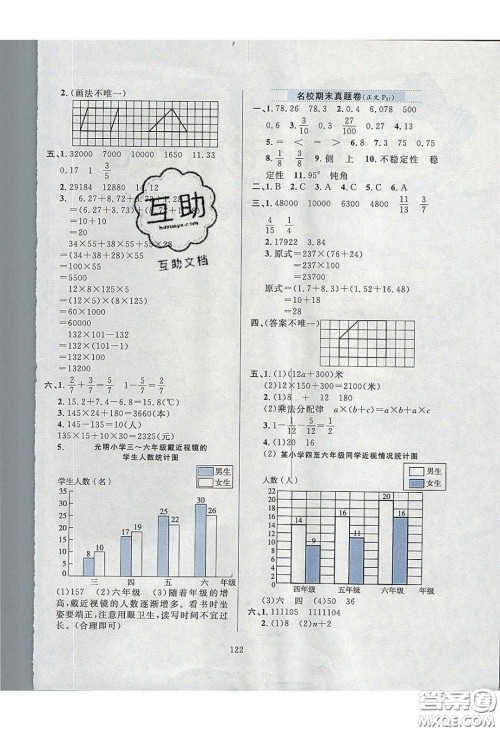 2020年小学教材全练四年级数学下册冀教版答案 2020年小学教材全练四年级数学下册冀教版答案