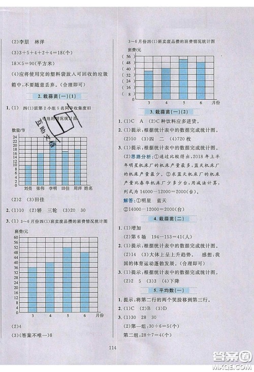 2020年小学教材全练四年级数学下册北京版答案 2020年小学教材全练四年级数学下册北京版答案