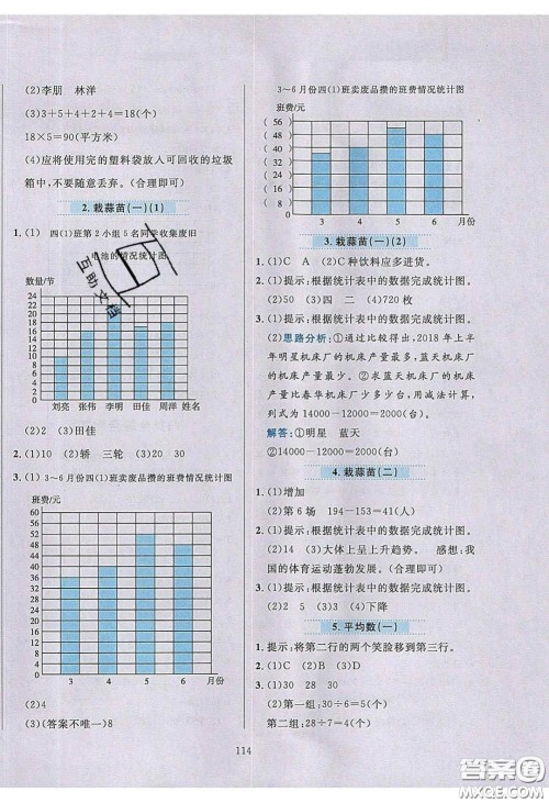 2020年小学教材全练四年级数学下册北京版答案