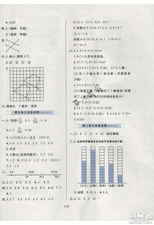 2020年小学教材全练三年级数学下册西师大版答案 2020年小学教材全练三年级数学下册西师大版答案