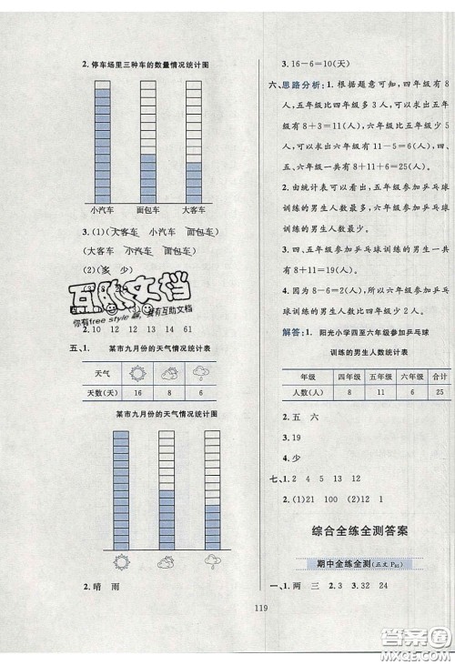 2020年小学教材全练三年级数学下册西师大版答案 2020年小学教材全练三年级数学下册西师大版答案