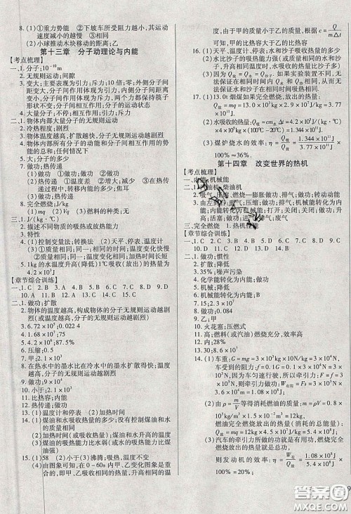2020年全练中考总复习物理哈尔滨市专版答案 2020年全练中考总复习物理哈尔滨市专版答案