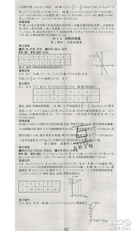 江西教育出版社2020春季名师测控八年级数学下册人教版江西答案