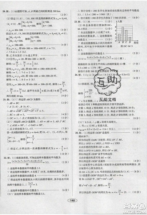 2020年中学教材全练八年级数学下册人教版答案