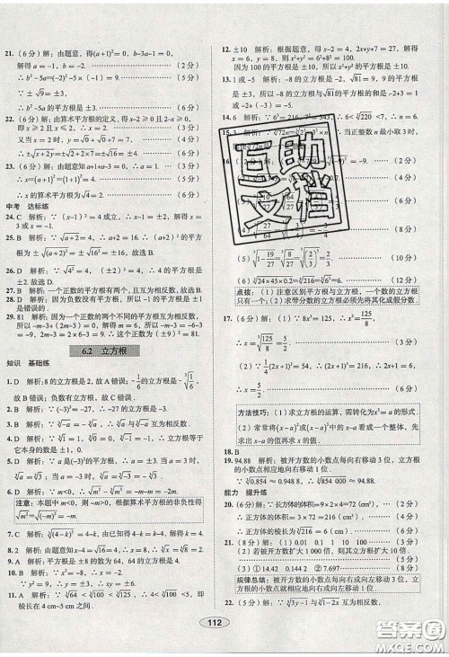 2020年中学教材全练七年级数学下册人教版天津专用答案
