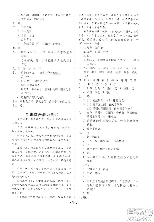 2020年课时学练测学生用书语文三年级下册人教版参考答案 2020年课时学练测学生用书语文三年级下册人教版参考答案