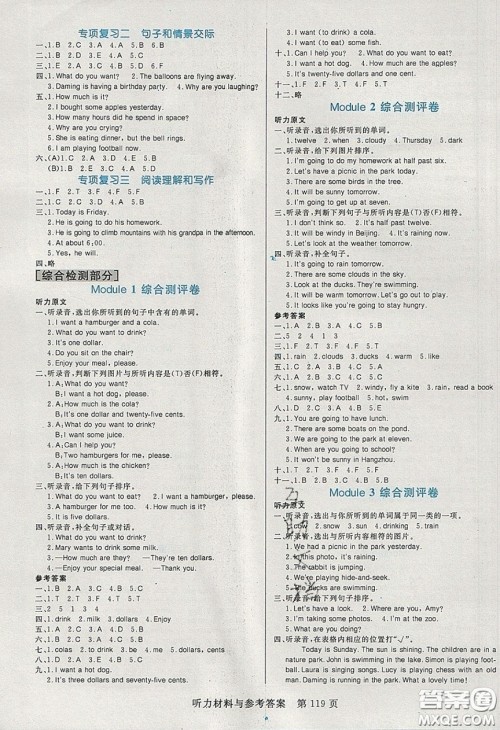 2020年黄冈名师天天练六年级英语下册外研版答案