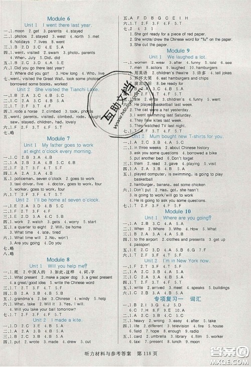 2020年黄冈名师天天练五年级英语下册外研版答案 2020年黄冈名师天天练五年级英语下册外研版答案