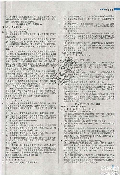 2020年辽宁作业分层培优学案九年级道德与法治下册人教版答案 2020年辽宁作业分层培优学案九年级道德与法治下册人教版答案