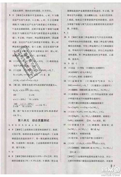 2020年辽宁作业分层培优学案九年级化学下册人教版答案 2020年辽宁作业分层培优学案九年级化学下册人教版答案