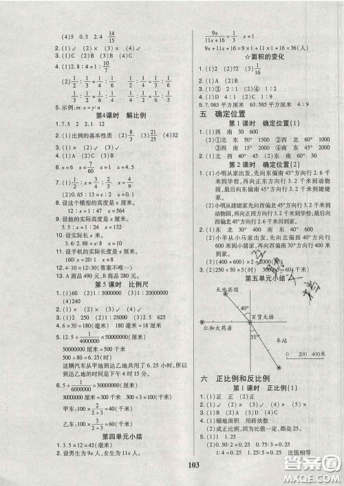 2020新版培优红领巾乐园六年级数学下册苏教版B版答案