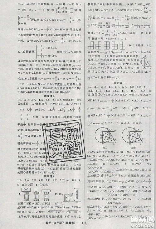 2020年四清导航九年级数学下册冀教版答案 2020年四清导航九年级数学下册冀教版答案