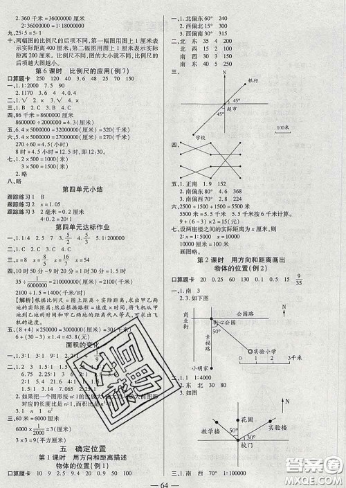 2020新版培优红领巾乐园六年级数学下册苏教版五星答案