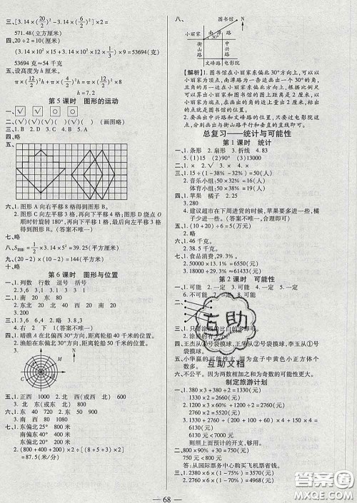 2020新版培优红领巾乐园六年级数学下册苏教版五星答案 2020新版培优红领巾乐园六年级数学下册苏教版五星答案