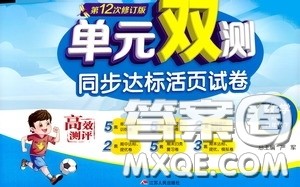 2020年单元双测同步达标活页试卷数学六年级下册RMJY人民教育版参考答案