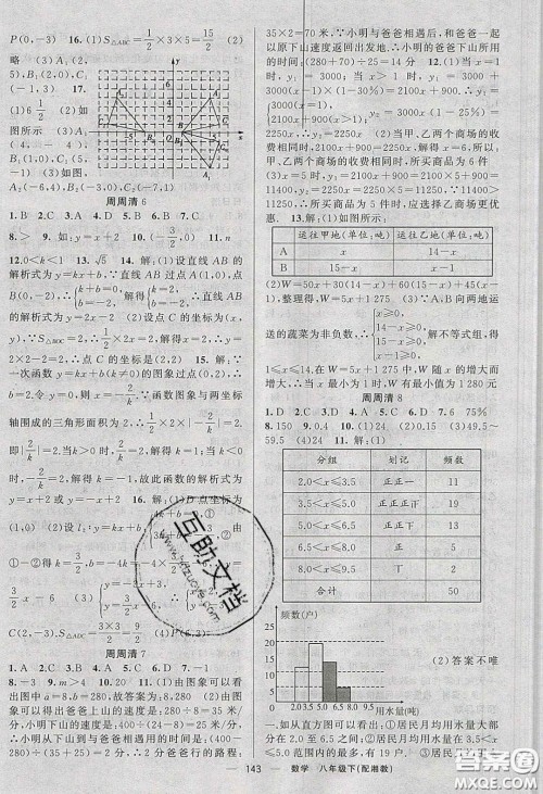 猎豹图书2020年四清导航八年级数学下册湘教版答案