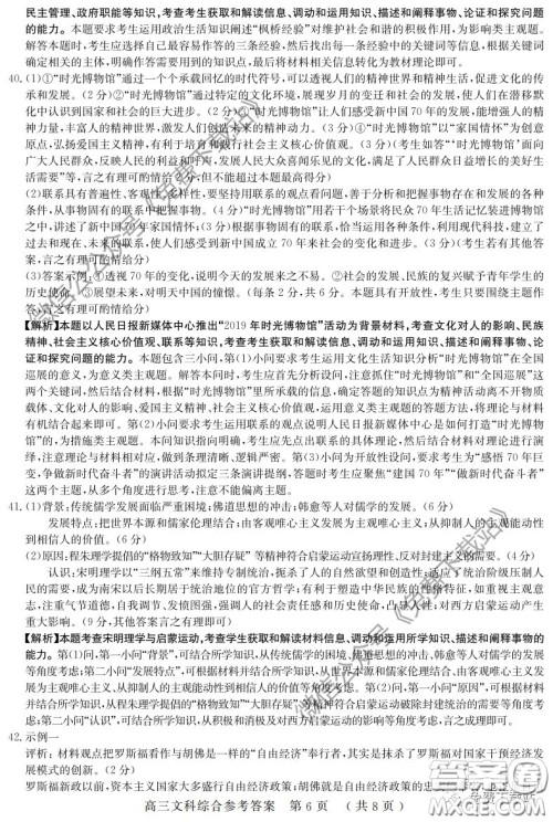 河南六市2020届高三年级3月联合检测文科综合试题及答案 河南六市2020届高三年级3月联合检测文科综合试题及答案