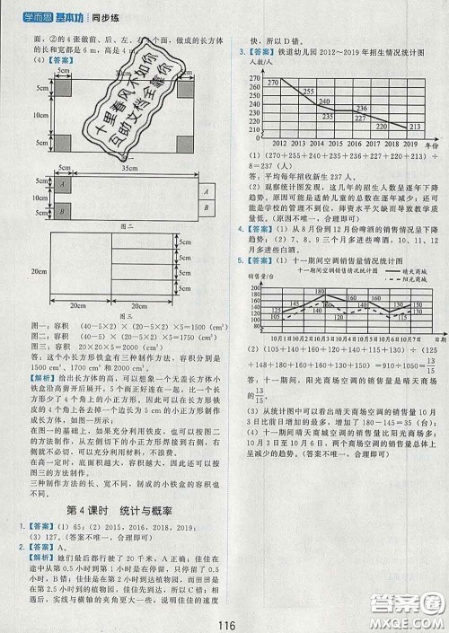 2020学而思基本功同步练五年级数学下册人教版答案