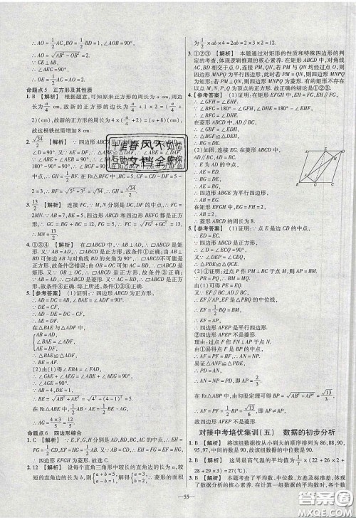 延边教育出版社2020年金考卷活页题选名师名题单元双测八年级数学下册沪科版答案