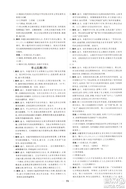 2020年新坐标同步练习历史七年级下册人教版参考答案 2020年新坐标同步练习历史七年级下册人教版参考答案