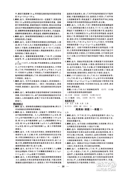 2020年新坐标同步练习化学九年级下册人教版参考答案