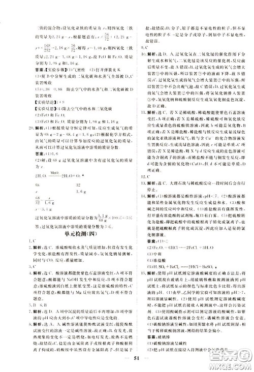 2020年新坐标同步练习化学九年级下册人教版参考答案