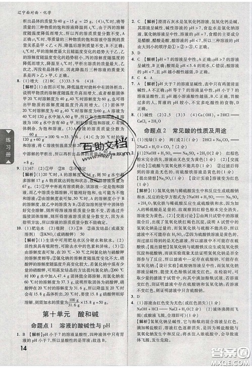 新疆青少年出版社2020年辽宁中考面对面化学人教版答案 新疆青少年出版社2020年辽宁中考面对面化学人教版答案