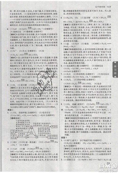 新疆青少年出版社2020年辽宁中考面对面化学人教版答案 新疆青少年出版社2020年辽宁中考面对面化学人教版答案