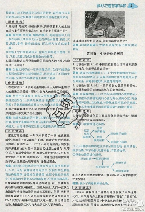 安徽人民出版社2020年全易通初中生物八年级下册济南版答案 安徽人民出版社2020年全易通初中生物八年级下册济南版答案