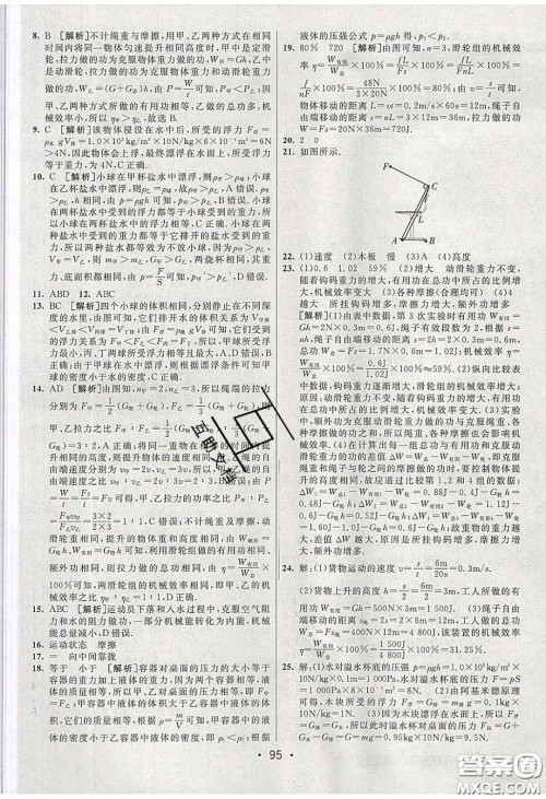 2020年期末考向标海淀新编跟踪突破测试卷八年级物理下册教科版答案 2020年期末考向标海淀新编跟踪突破测试卷八年级物理下册教科版答案