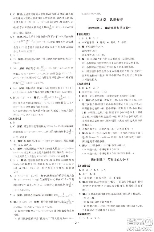 2020年初中数学小题狂做提优版八年级下册苏科版参考答案