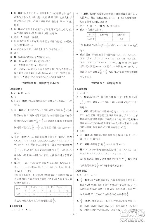 2020年初中数学小题狂做提优版八年级下册苏科版参考答案