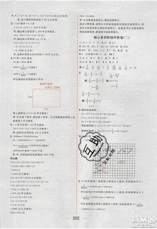 2020年核心素养天天练六年级数学下册北师大版答案