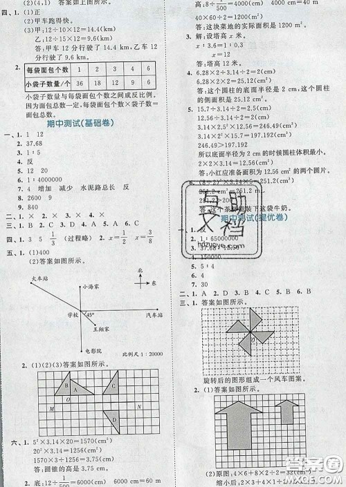西安出版社2020新版53全优卷六年级数学下册北师版答案 西安出版社2020新版53全优卷六年级数学下册北师版答案