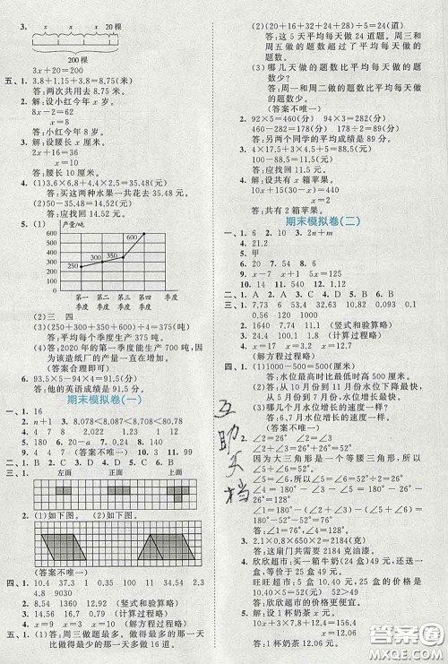 西安出版社2020新版53全优卷四年级数学下册北师版答案 西安出版社2020新版53全优卷四年级数学下册北师版答案