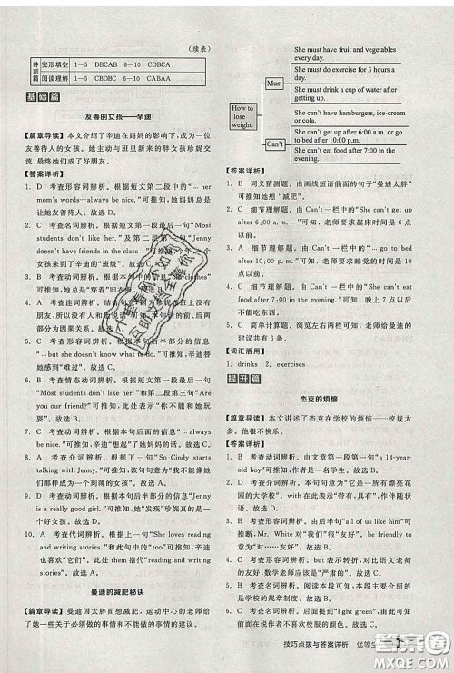 阳光出版社2020春全品优等生七年级英语下册人教版答案 阳光出版社2020春全品优等生七年级英语下册人教版答案