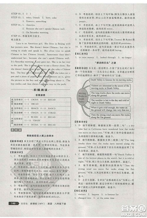 阳光出版社2020春全品优等生八年级英语下册外研版答案 阳光出版社2020春全品优等生八年级英语下册外研版答案