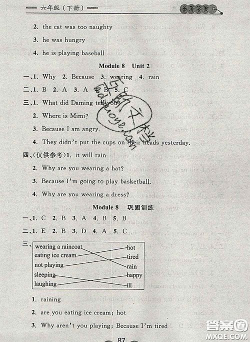 2020新版点石成金金牌每课通六年级英语下册外研版答案 2020新版点石成金金牌每课通六年级英语下册外研版答案