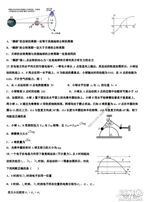 衡水中学2020年高三下学期第七次调研考试理科综合试题及答案 衡水中学2020年高三下学期第七次调研考试理科综合试题及答案