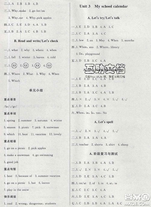 2020春能力培养与测试五年级英语下册人教版河北专版答案 2020春能力培养与测试五年级英语下册人教版河北专版答案