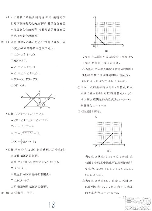 2020年新课堂AB卷单元测数学八年级下册河北教育版参考答案