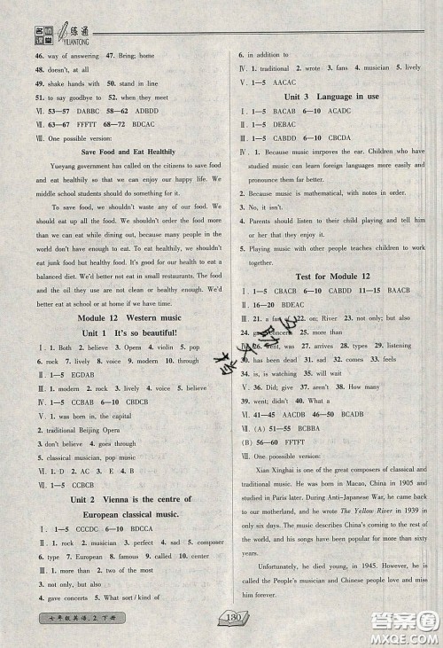 2020年名师课堂一练通七年级英语下册外研版答案 2020年名师课堂一练通七年级英语下册外研版答案