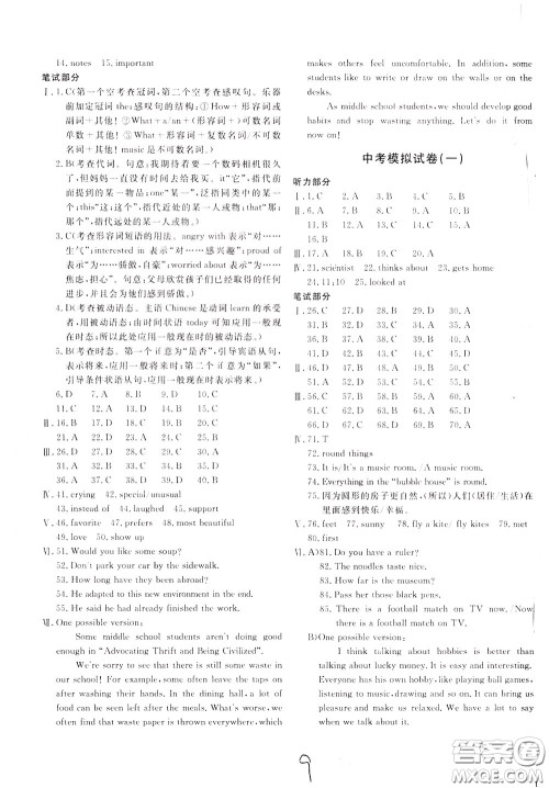 2020年新课堂AB卷单元测英语九年级下册河北教育版参考答案 2020年新课堂AB卷单元测英语九年级下册河北教育版参考答案