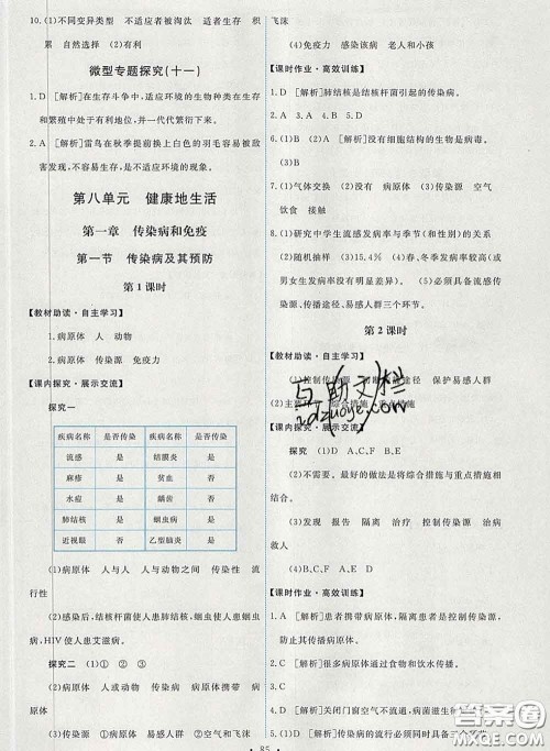 2020春能力培养与测试八年级生物下册人教版答案