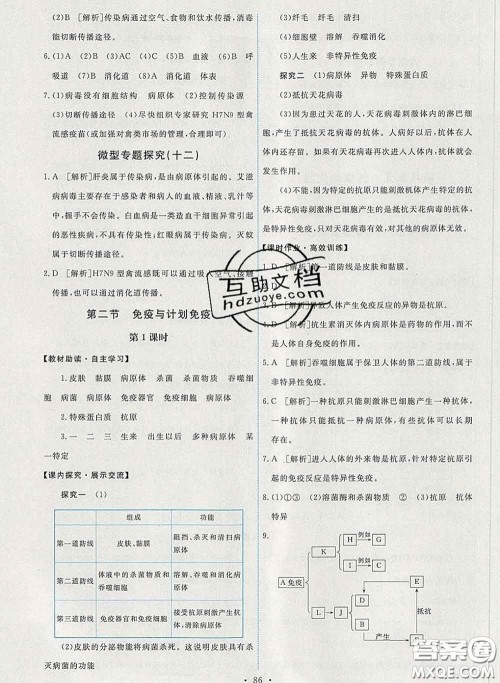 2020春能力培养与测试八年级生物下册人教版答案 2020春能力培养与测试八年级生物下册人教版答案