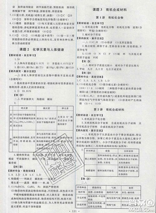 2020春能力培养与测试九年级化学下册人教版答案