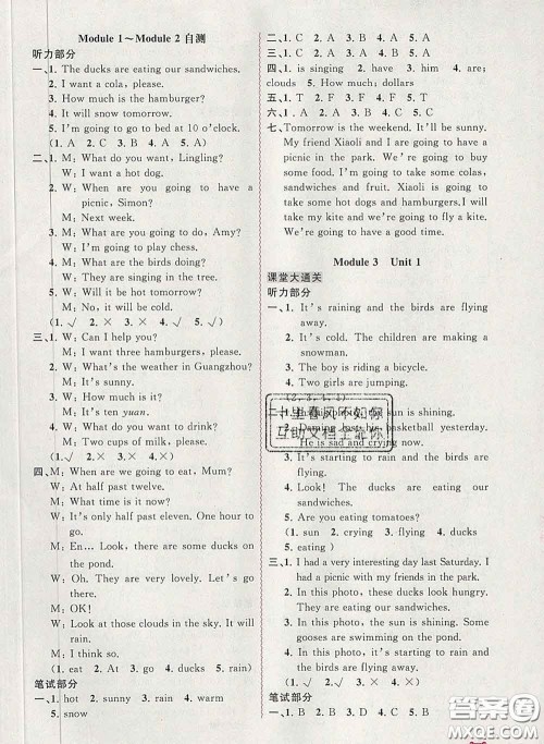 2020新版新课程学习与测评同步学习六年级英语下册外研版答案 2020新版新课程学习与测评同步学习六年级英语下册外研版答案