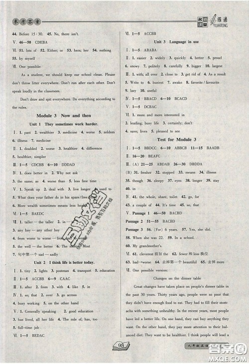 2020年名师课堂一练通九年级英语下册外研版答案 2020年名师课堂一练通九年级英语下册外研版答案