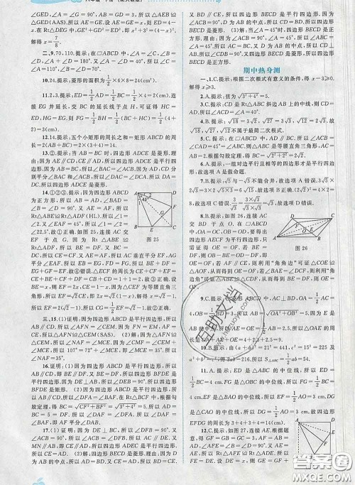 2020新版新课程学习与测评同步学习八年级数学下册人教版答案